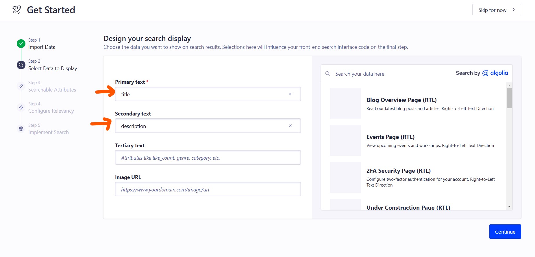 Algolia Screen