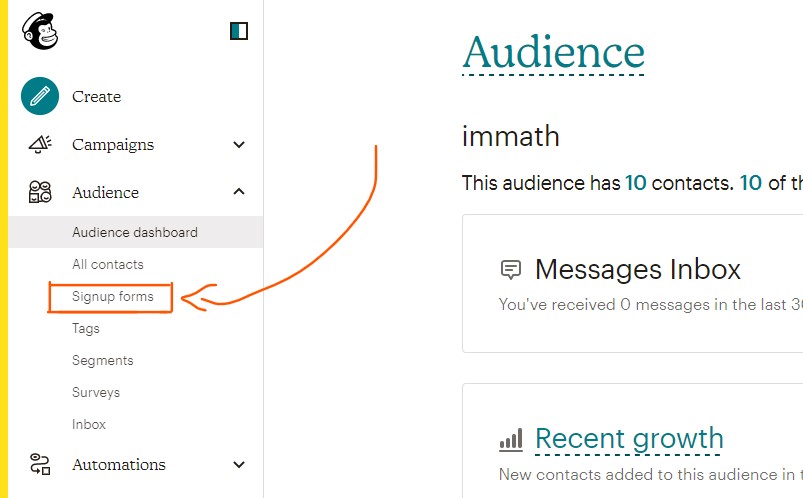 Mailchimp Screen