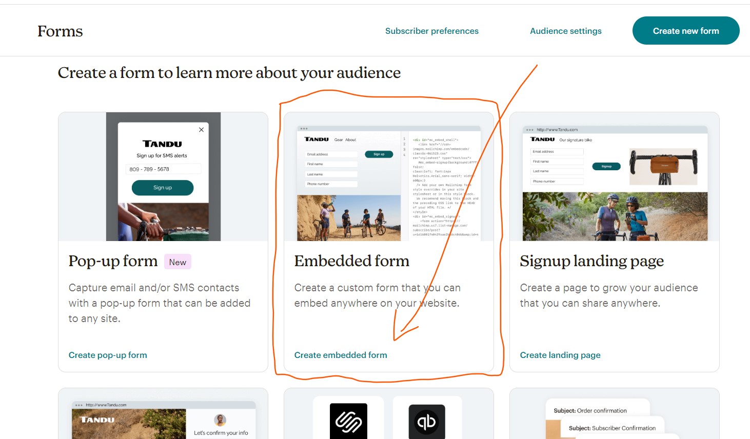 Mailchimp Screen
