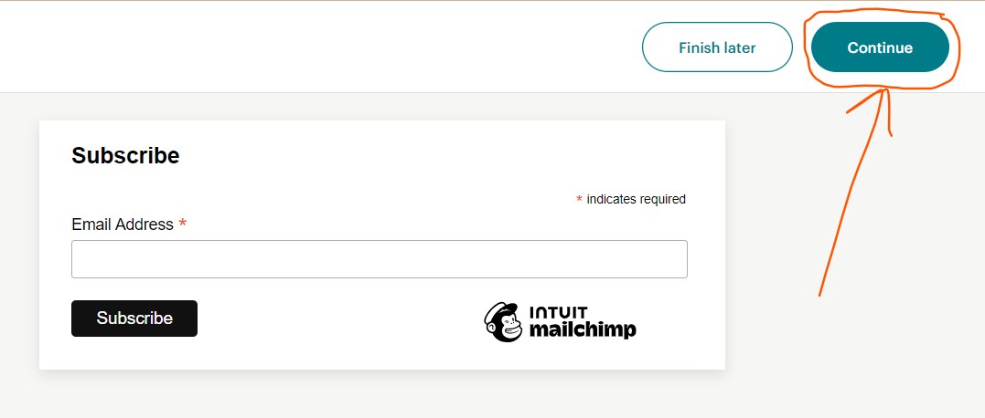 Mailchimp Screen