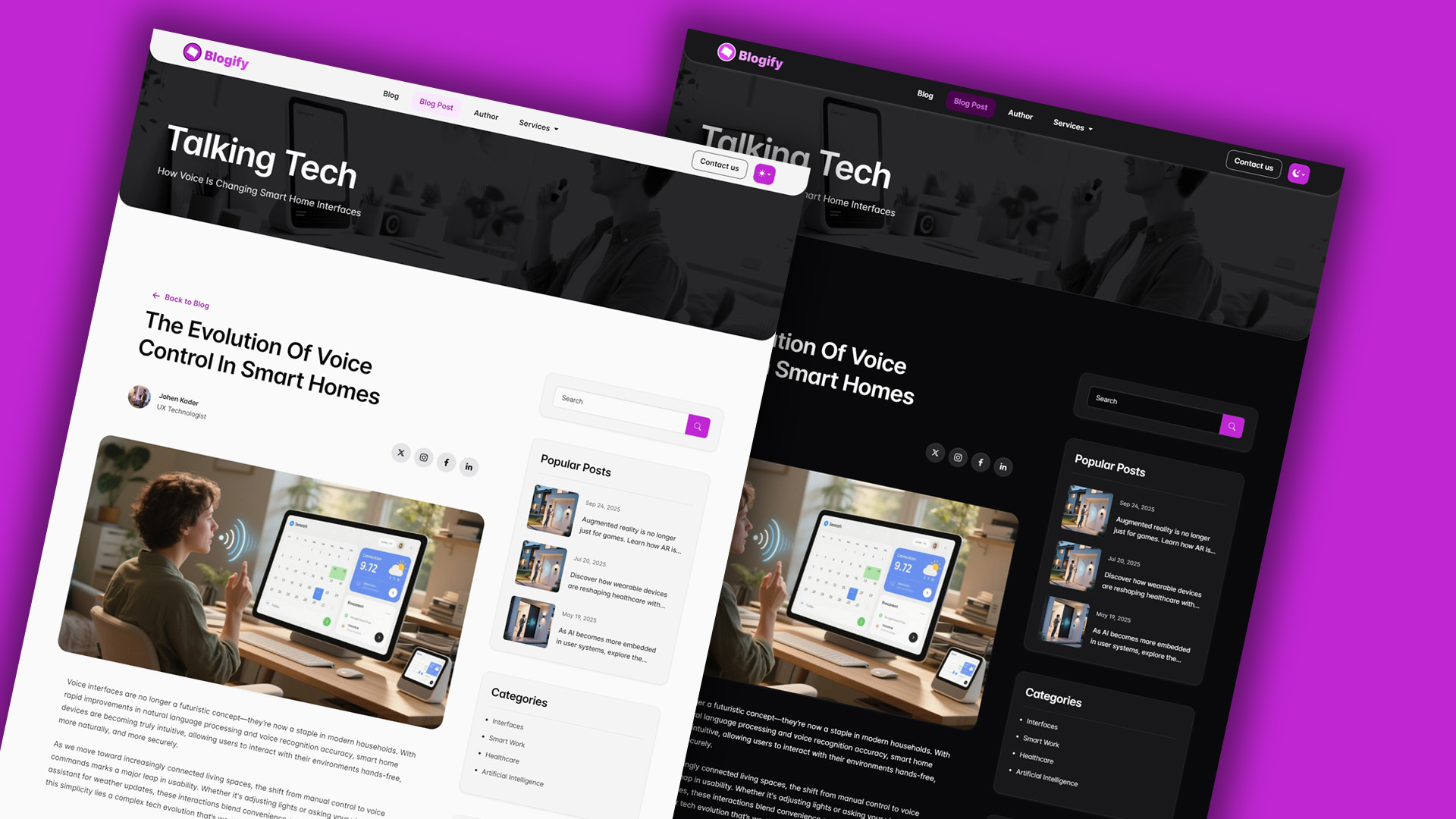 Blogify - Elegant HTML Blog Website Template for Engaging Content: Live ...